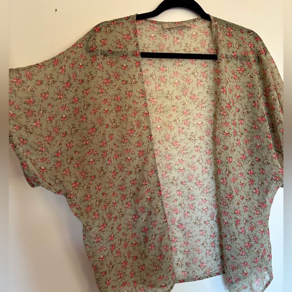 Sheer Floral Cardigan